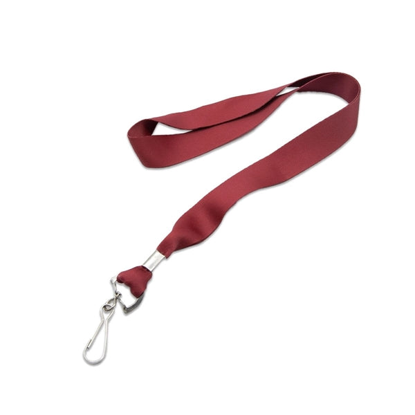 Custom 1" Polyester Lanyard w/ Swivel J Hook & Metal Crimp
