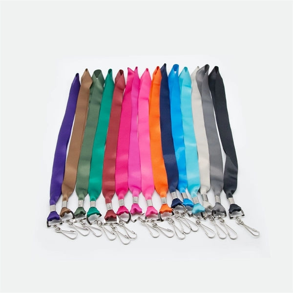 Custom 1" Polyester Lanyard w/ Swivel J Hook & Metal Crimp