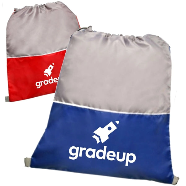 Two Tone Drawstring Backpacks (16.5" x 14.5")