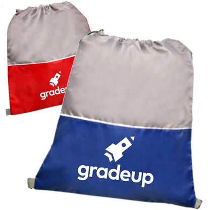 Two Tone Drawstring Backpacks (16.5" x 14.5")