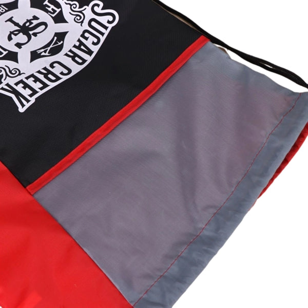 Tri Color Mesh Bottle Holder Drawstring Backpack (13"x17")