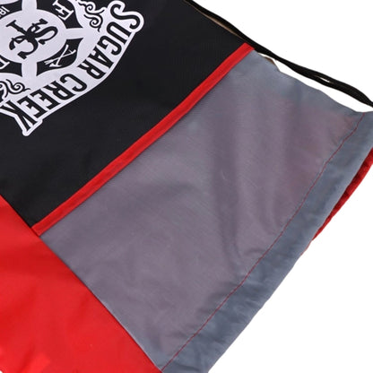 Tri Color Mesh Bottle Holder Drawstring Backpack (13"x17")