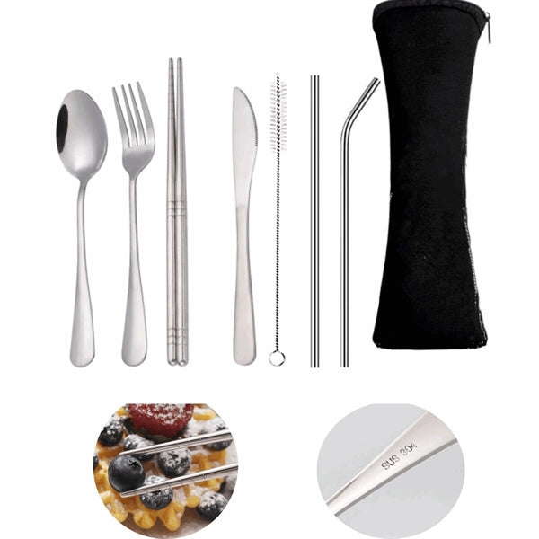 304 Stainless Steel Travel Cutlery Tableware Set