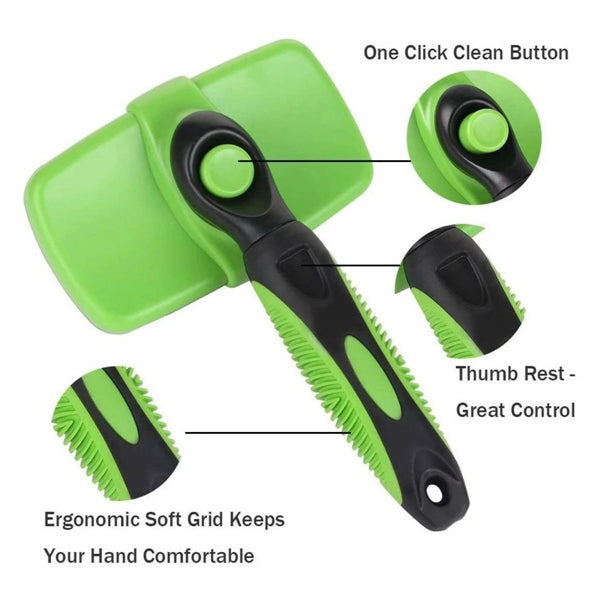 Self-Cleaning Slicker Brush For Dogs