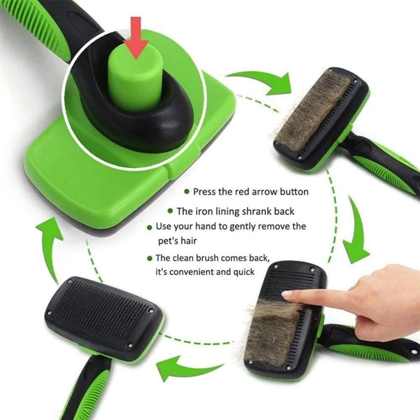 Self-Cleaning Slicker Brush For Dogs
