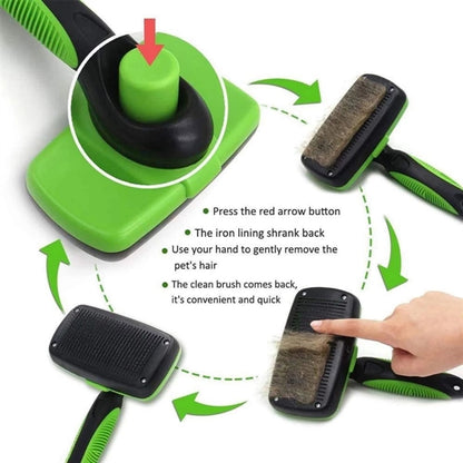 Self-Cleaning Slicker Brush For Dogs