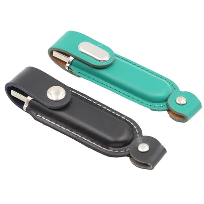 Leather USB Drive with Snap fastener and keyloop