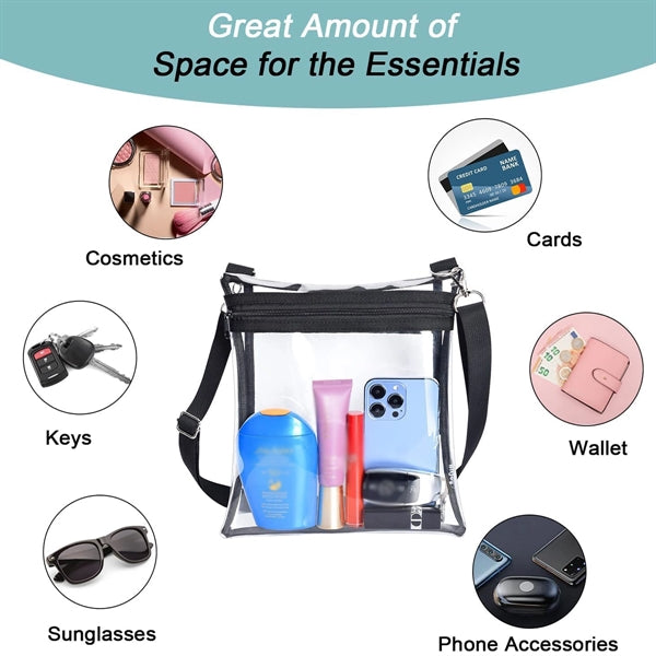 Clear Pvc Messenger Crossbody Bag