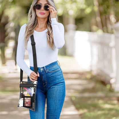 Clear Pvc Messenger Crossbody Bag