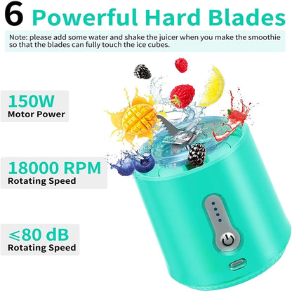 Portable Blender Mini Juicer With 6 Powerful Blades