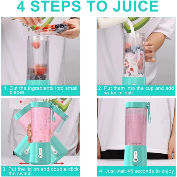 Portable Blender Mini Juicer With 6 Powerful Blades