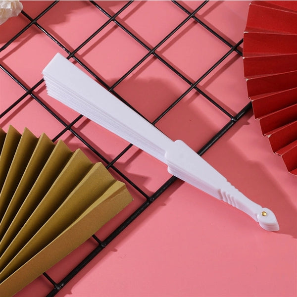 Plastic Handheld Foldable Hand Cloth Fabric Fan
