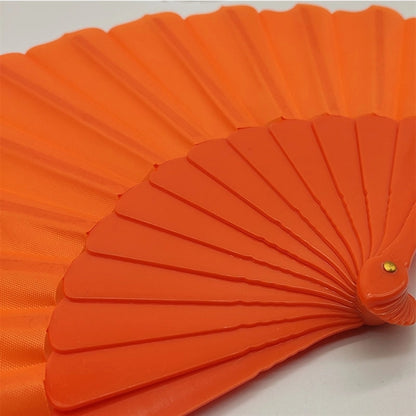 Plain Plastic Folding Fan Solid Color Multicolor Customized