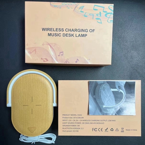 Wireless Charging Desk Lamp Bluetooth Speaker