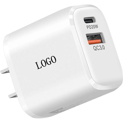 Fast Charge Pd18W Double Port Wall Charger
