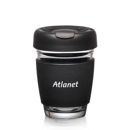 Retiro Borosilicate Glass Tumbler w/Silicone Lid - 8oz