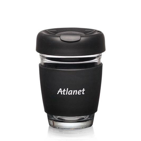 Retiro Borosilicate Glass Tumbler w/Silicone Lid - 8oz