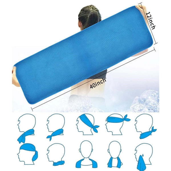 Sport Cooling Microfiber Towel With Carabiner