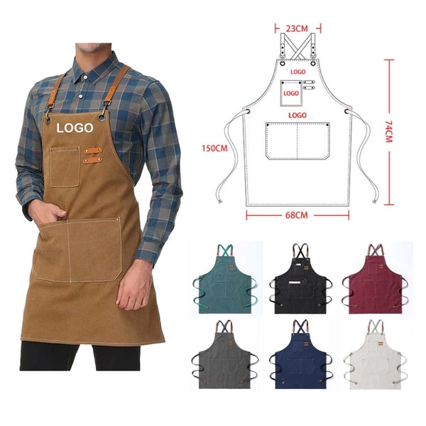 Canvas Cross Back Adjustable Apron