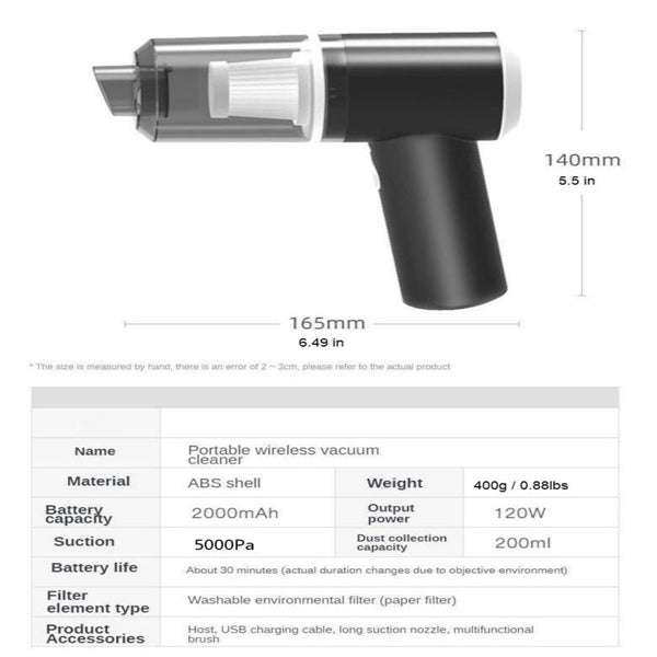 Wireless Handheld Vacuum 5000Pa