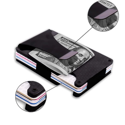 Carbon Fiber Wallet RFID Blocking Credit Card Holder