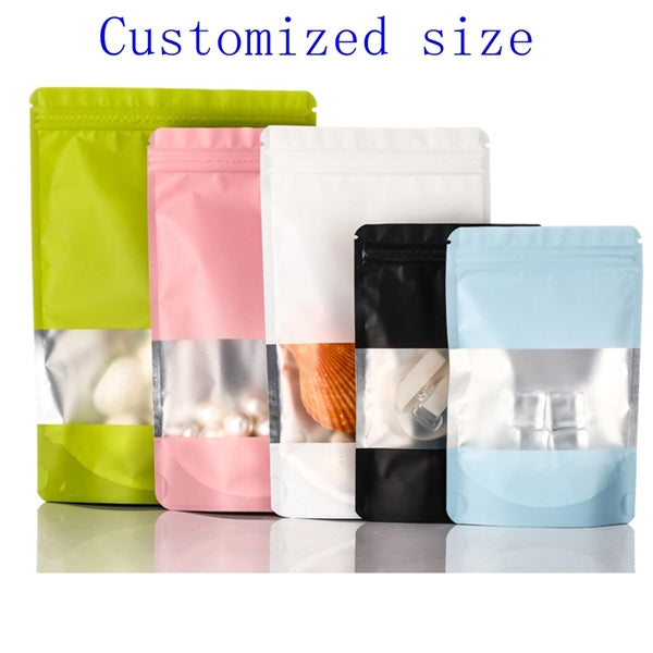 Stand Up Pouch Bag Zip Lock Storage With Matte Window