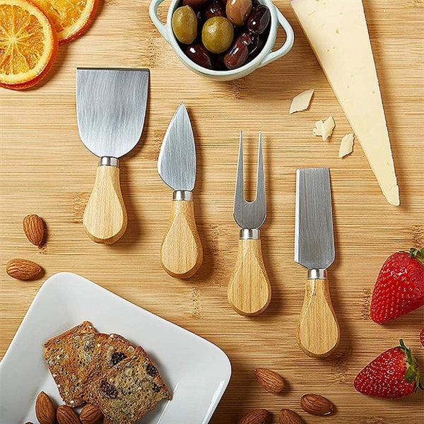 Bamboo Cheese Board And Knife Set