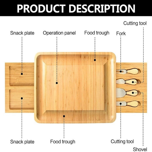 Bamboo Cheese Board And Knife Set