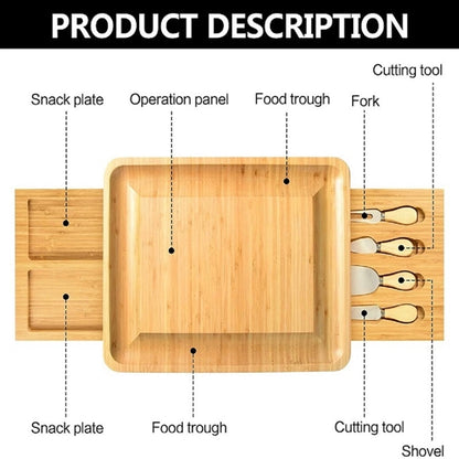Bamboo Cheese Board And Knife Set