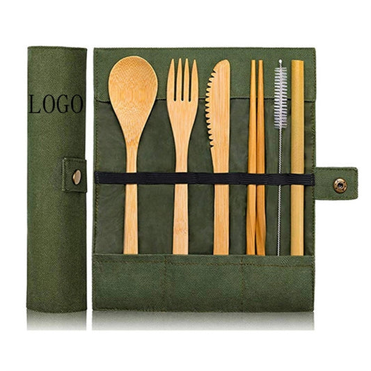 Flatware Cutlery Bamboo Set Outdoor Utensils Tableware