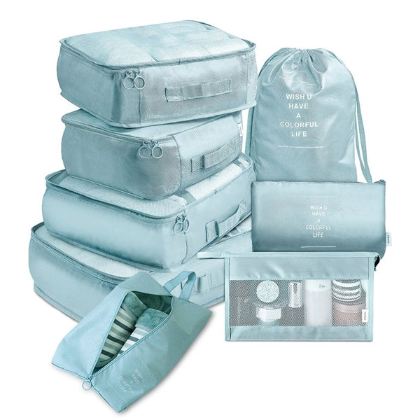 Luggage Organizer Storage Packing Cube Travel 8 Pcs Set