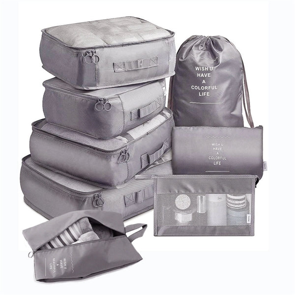 Luggage Organizer Storage Packing Cube Travel 8 Pcs Set