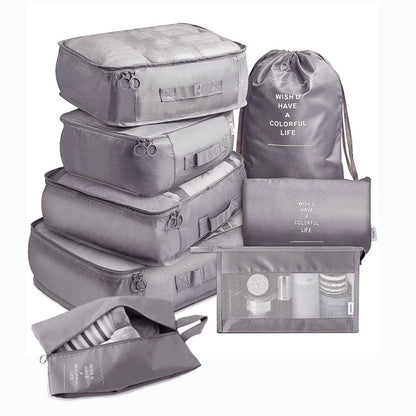 Luggage Organizer Storage Packing Cube Travel 8 Pcs Set