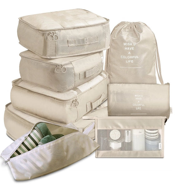 Luggage Organizer Storage Packing Cube Travel 8 Pcs Set