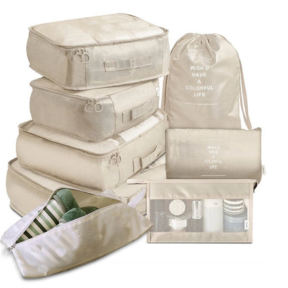 Luggage Organizer Storage Packing Cube Travel 8 Pcs Set