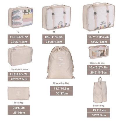 Luggage Organizer Storage Packing Cube Travel 8 Pcs Set