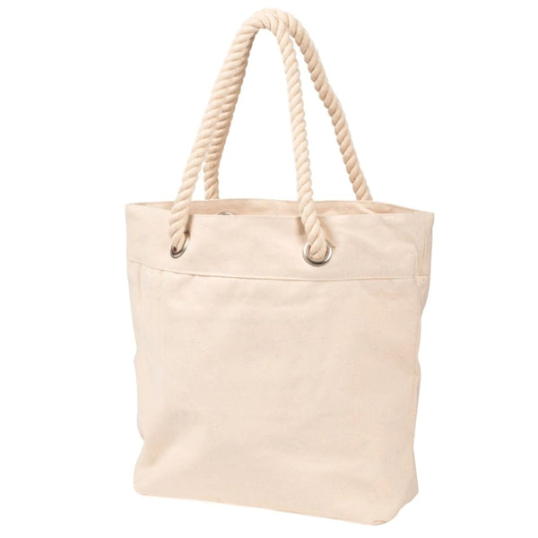 14 oz. Heavy-duty Cotton Canvas Tote Bag w/ Rope Handle