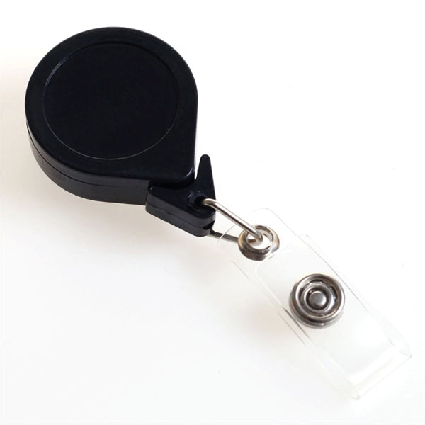 Tear-Drop Retractable Round Badge Reel w/ Pins