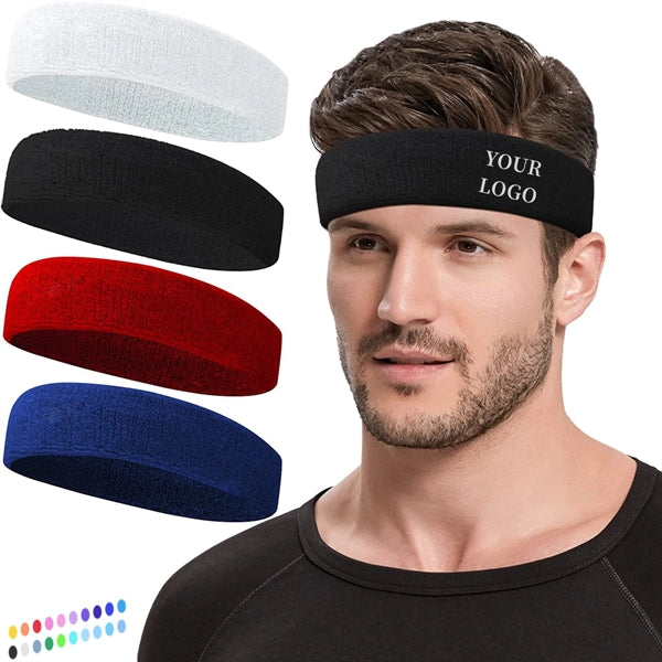 Unisex Sports Cotton Sweatband