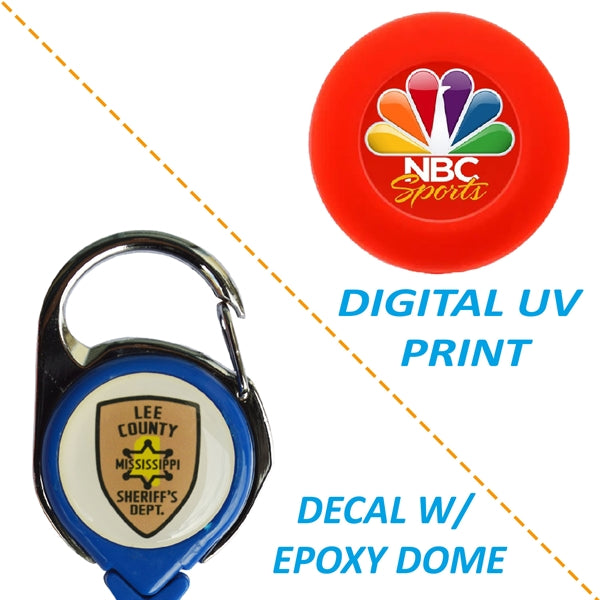 Heavy Duty Engraved Badge Reel w/ Keyring