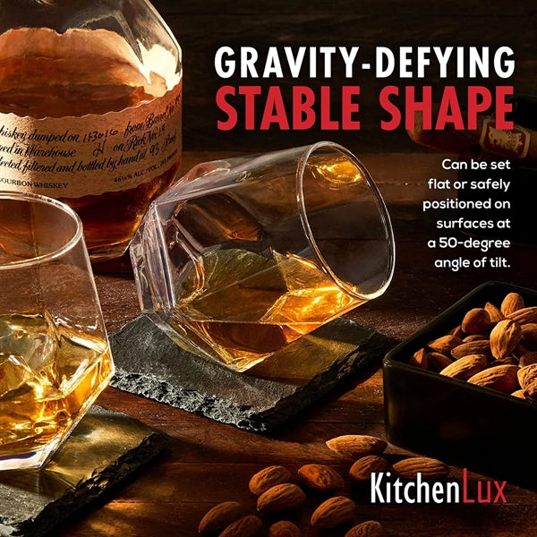 12Oz Diamond Old Fashioned Shape Whiskey Glasses