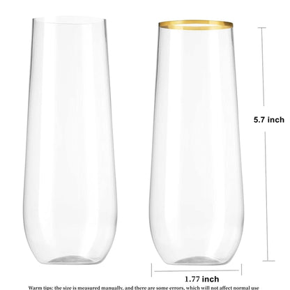 Stemless Plastic Champagne Flute