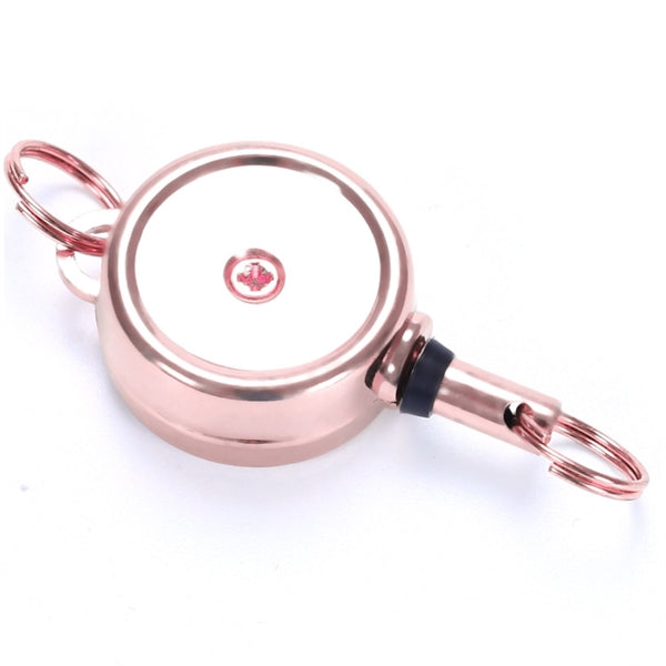 Metal Zinc Alloy Round Badge Reel w/ Keyring