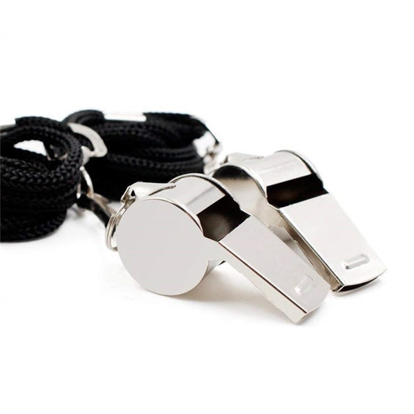 Metal Whistle With Lanyard