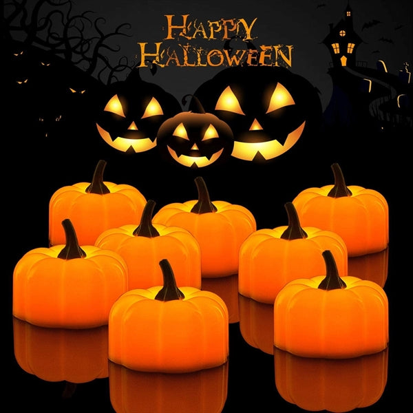 Halloween 12 Pack Led Pumpkin Light
