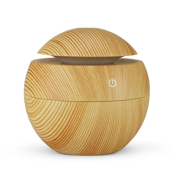 130Ml Usb Electric Air Humidifier Wood Grain 7 Color Lights
