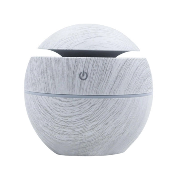 130Ml Usb Electric Air Humidifier Wood Grain 7 Color Lights