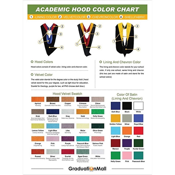 Graduation Hood for Master Degree Deluxe Academic