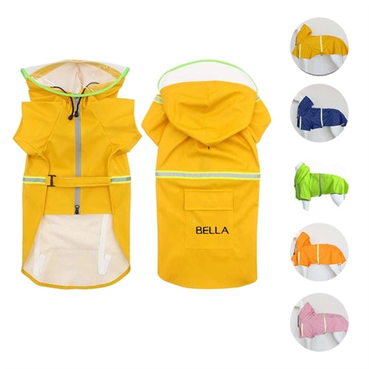 Raincoats for Large Dogs with Reflective Strip Rain
