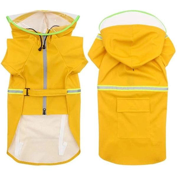 Raincoats for Large Dogs with Reflective Strip Rain